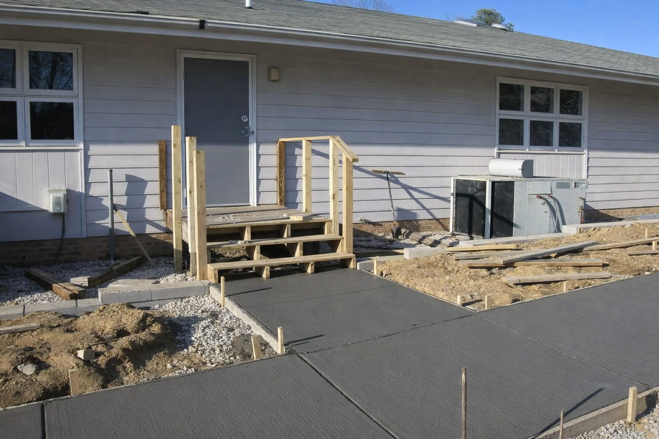 Concrete sidewalk building in Novato, CA